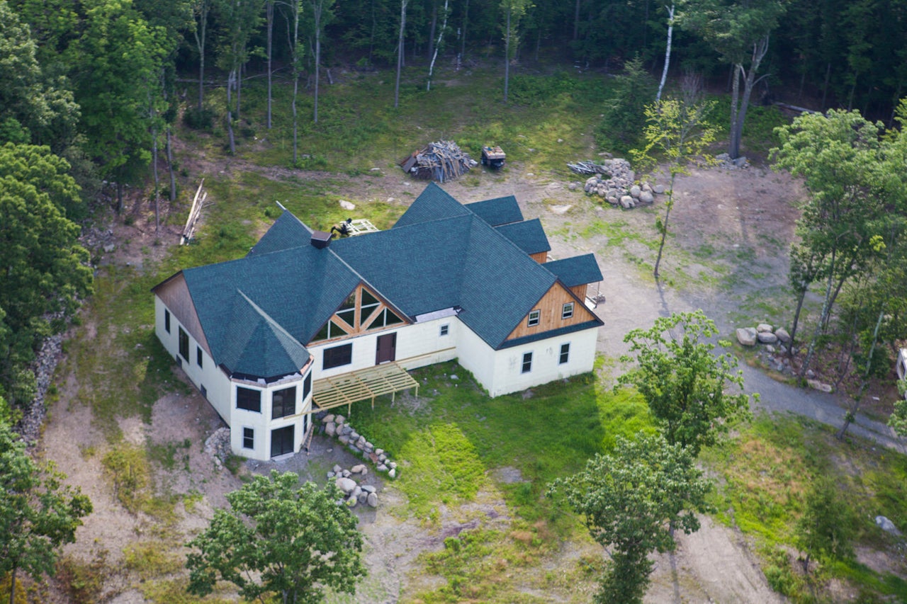 A new home under construction near the Rensselaer Plateau.