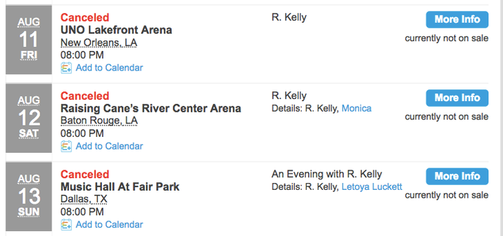 A screenshot from Ticketmaster's website.