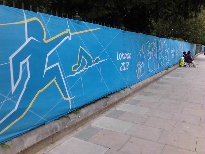 Olympic banners from the 2012 games held in London.
