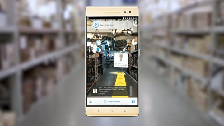 AR application created with Google Tango, available on new Pixel, Lenovo and Asus phones.
