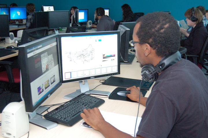 Forsyth Technical Community College students prepare for careers in digital design.
