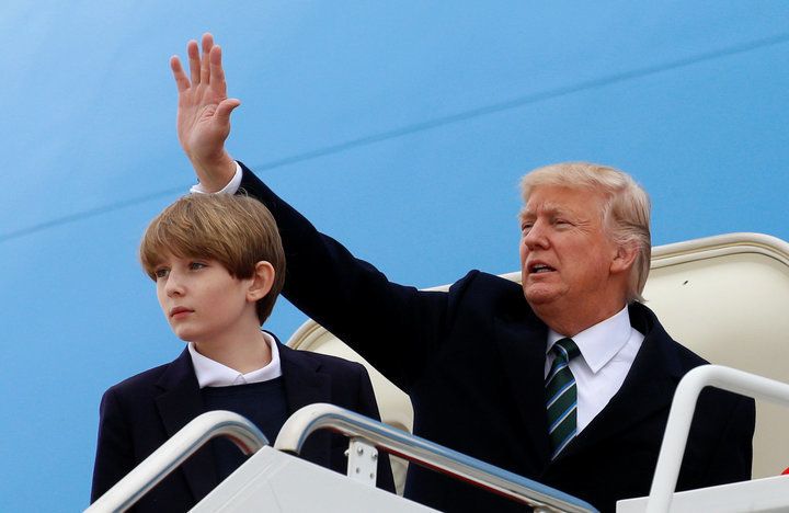 President Donald Trump and his son Barron. A series of books written in the late 19th century by Ingersoll Lockwood concerns a character named Baron Trump — who finds a time portal in Russia thanks to a man named Don.