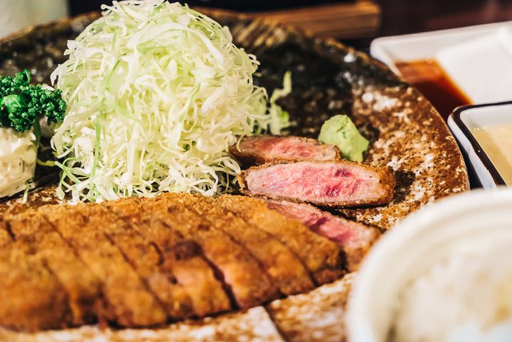 Gyukatsu - fried steak that just melts in your mouth