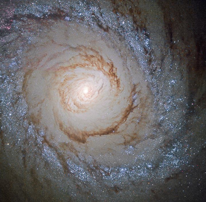 The galaxy Messier 94, which lies in the small northern constellation of the Hunting Dogs, about 16 million light-years away, is pictured from the Hubble Telescope.