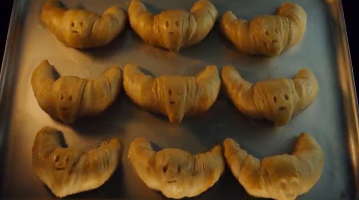 Croissants with faces because why not 