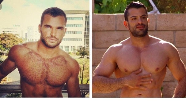 Side by side of Israeli model Almog Gabay and Shervin Roohparvar