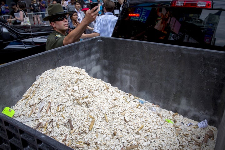 A similar ivory crush was held in New York in 2015.