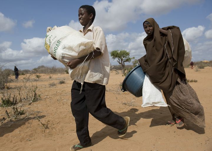 Refugees at a camp in Dadaab, Kenya.