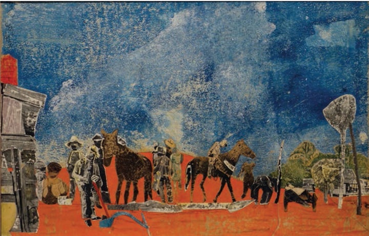 <p>Romare Howard Bearden, <em>Carolina Red </em>(1972), Oil Paint and Collage on Wood, <em>Friends of Housatonic Museum</em> <em>Purchase, 1975.10.01</em> </p>