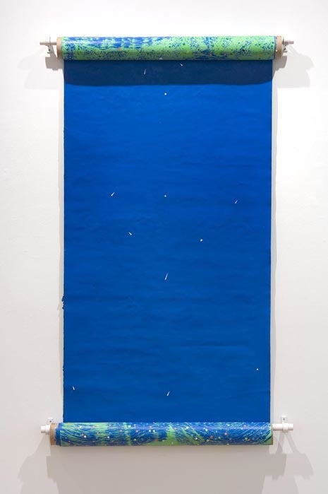 <p> Joe Zucker, <em>Installation View of Scrolls</em> (2017), Housatonic Museum of Art </p>