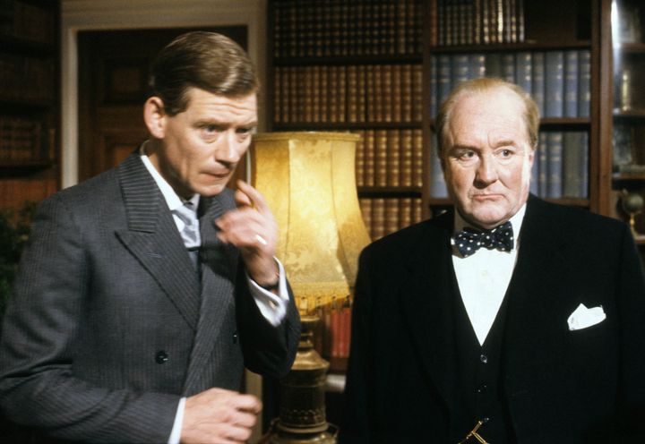 Robert as Churchill in 'The Woman He Loved', alongside Anthony Andrews as the Prince Of Wales 