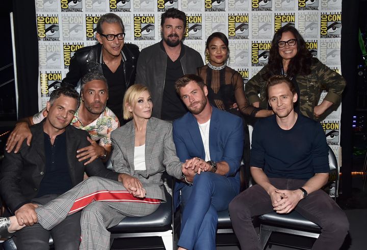 At Comic-Con, the cast of "Thor: Ragnarok" said about "95 percent" of the film was improvised. A kid from the Make-A-Wish Foundation also got in on the improvisation and came up with the funniest line in the teaser trailer.