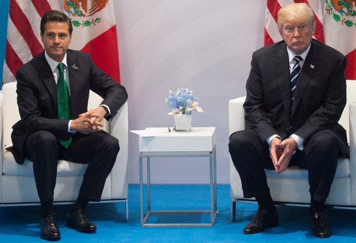 President Donald Trump and Mexican President Enrique Pena Nieto hold a meeting on the sidelines of the G-20 Summit in Hamburg