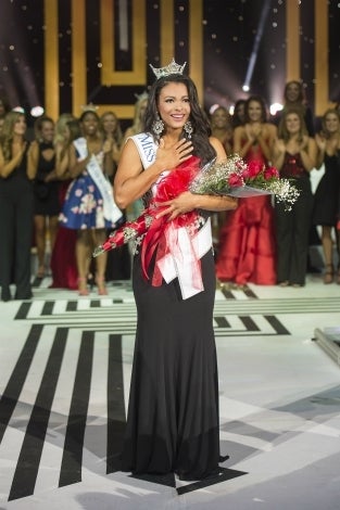 Triana Browne after being crowned Miss Oklahoma.