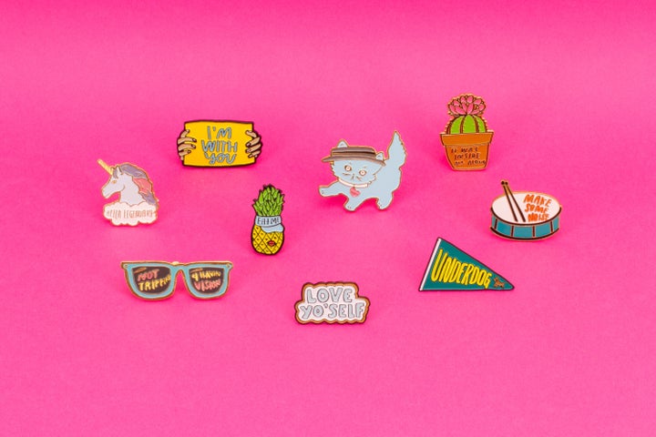 Wildfang's new exclusive pin collection designed by badass female celebrities. 