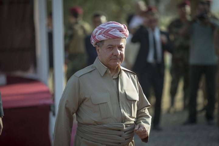 Masud Barzani, the president of the Iraqi Kurdish Regional Government, at a ceremony in July. 