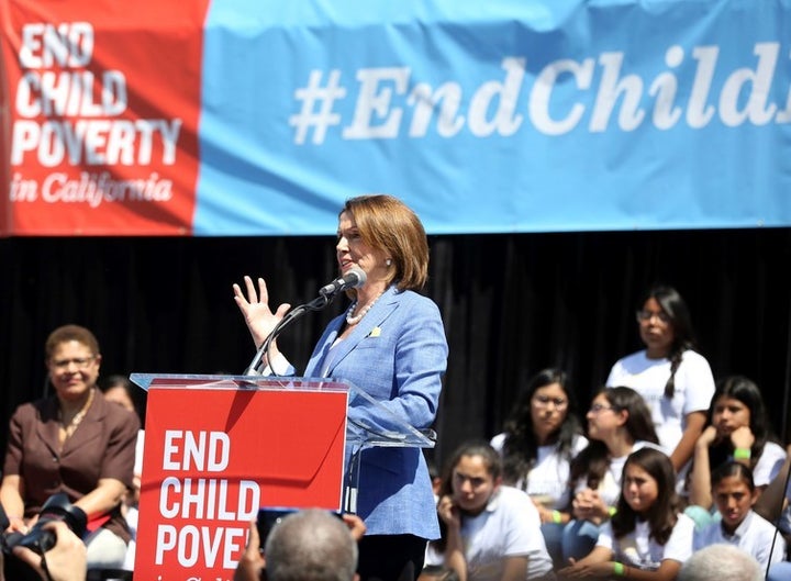 House Democratic Leader Nancy Pelosi has urged President Donald Trump not to slash funding that helps families with children that are experiencing poverty. AP Photo/Reed Saxon