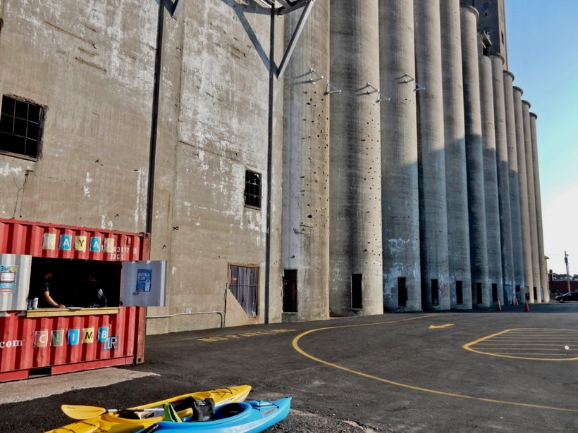 Climbing Silos at Riverworks, Buffalo NY