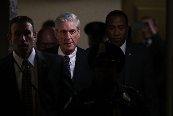 Special counsel Robert Mueller leaves after a closed meeting with members of the Senate Judiciary Committee June 21, 2017 at the Capitol in Washington, D.C.