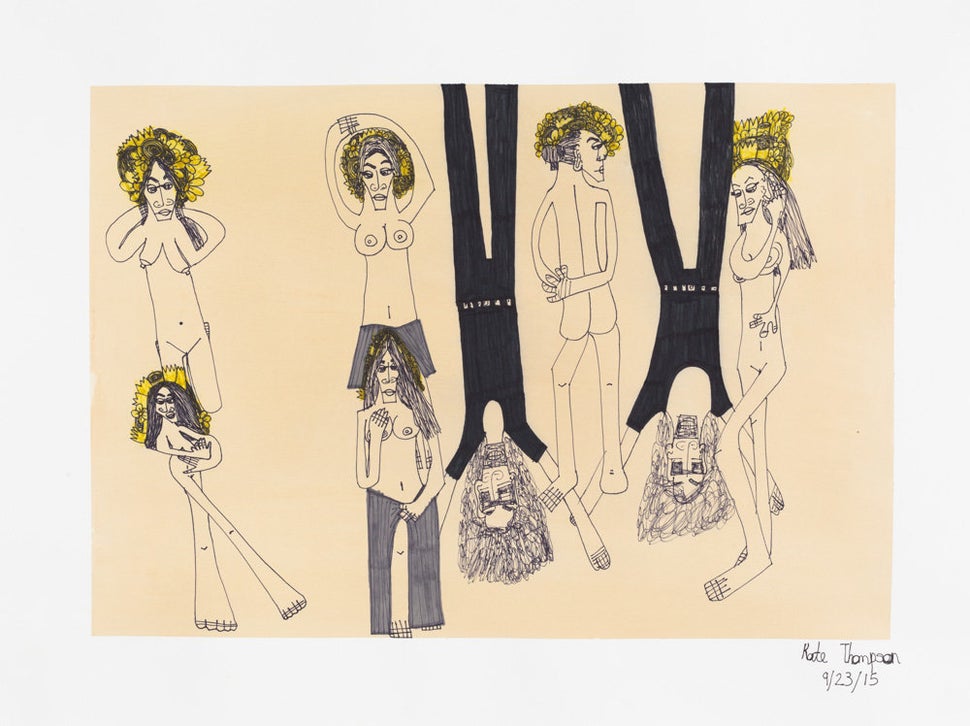 Kate Thompson, marker on paper, 22.25 by 30 inches<i></i>