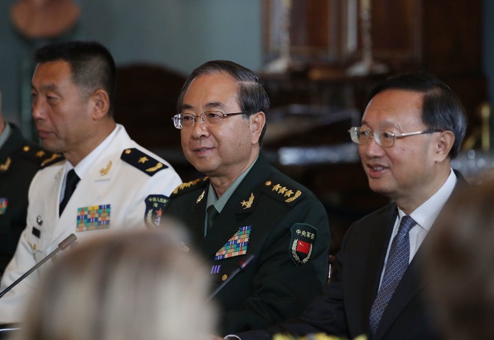 Senior Chinese military and government officials attend the U.S.-China Diplomatic and Security Dialogue in Washington, D.C. on June 21.