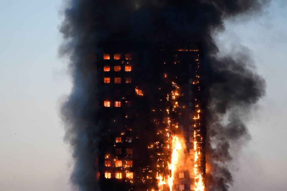 Flames engulfed Grenfell Tower in June, killing at least 80 people.