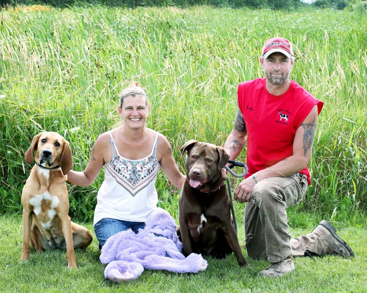 Hank and Fuzzy Purple Hippo with their new family.