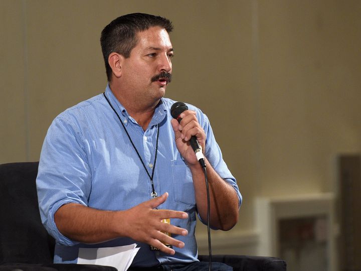 Randy Bryce at a panel on the importance of the Latino vote during Politicon on July 30 in Pasadena, California.