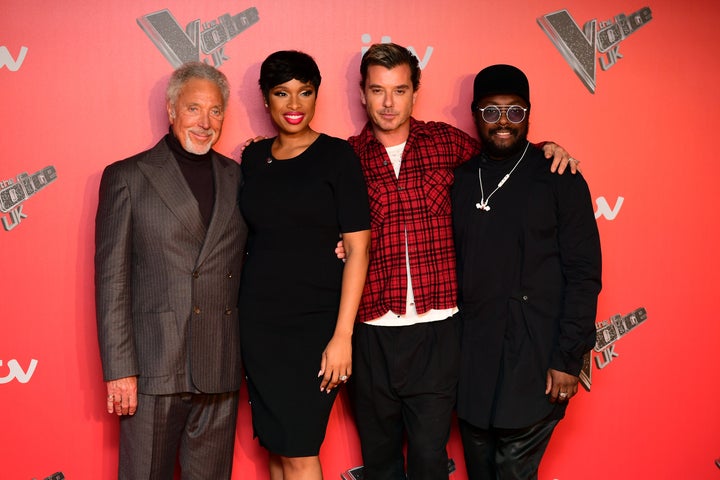 Gavin with Tom Jones, Jennifer Hudson and will.i.am