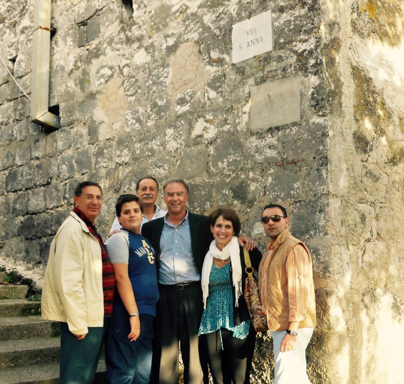 Our cousins in front of Joe’s Nonni’s home in Ruviano Italy