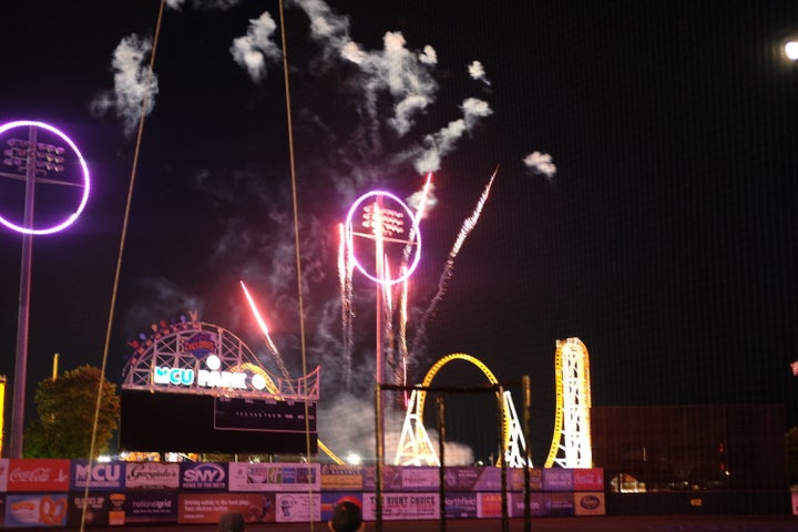 Fireworks at end of "Seinfeld" night.