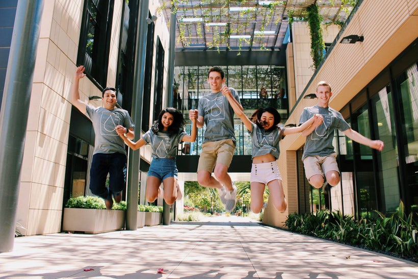 Starts With Soap National Board. From left: George Pandya, Siona Sharma, Eamon Bracht, Joy Hsu, Wyatt Pontius.