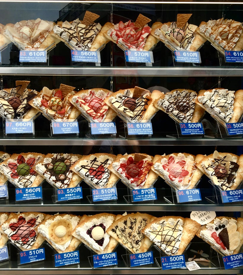 A few — really this is not all — of the crepes available to attack your glucose levels.