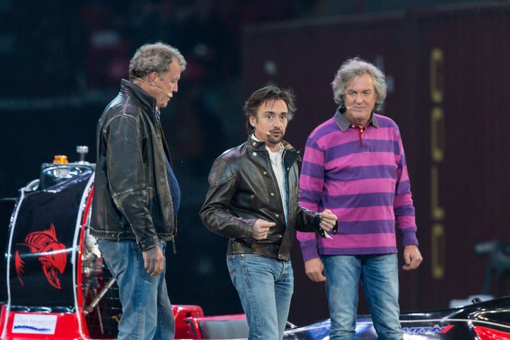 Clarkson, Hammond and May during their 2015 live show