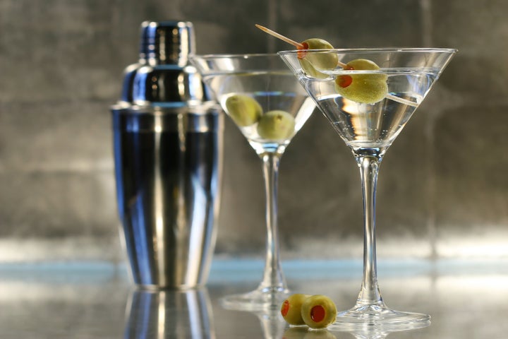 A couple of martinis that were shaken, not stirred.