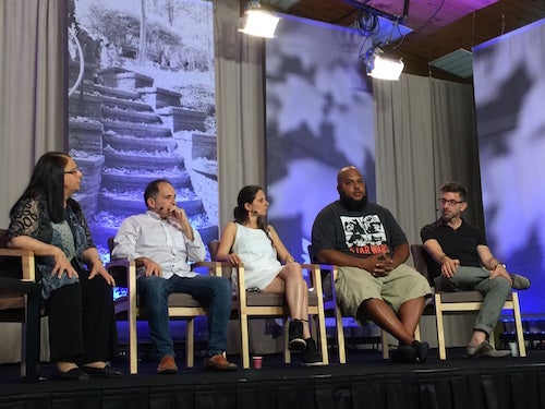 <p>Linda Lantieri, David Levine, Tala Manassah, Ali Smith, and Marc Brackett</p>