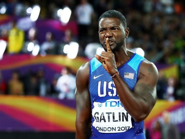 Justin Gatlin hushes crowd after winning the 2017 World Championship’s 100m final
