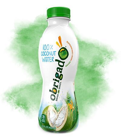 <p>Non-GMO Brazilian coconut water from Obrigado Natural</p>