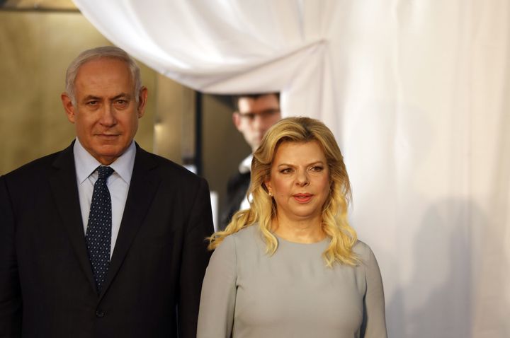 Israeli Prime Minister Benjamin Netanyahu and his wife Sara, who also figures in the scandal.
