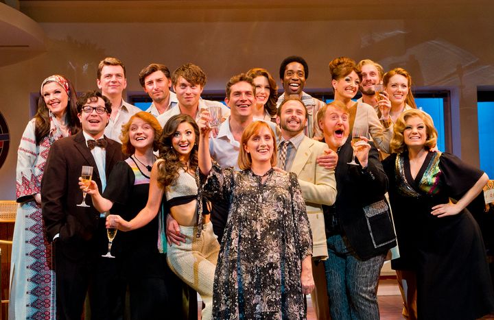 The London cast of Merrily We Roll Along.