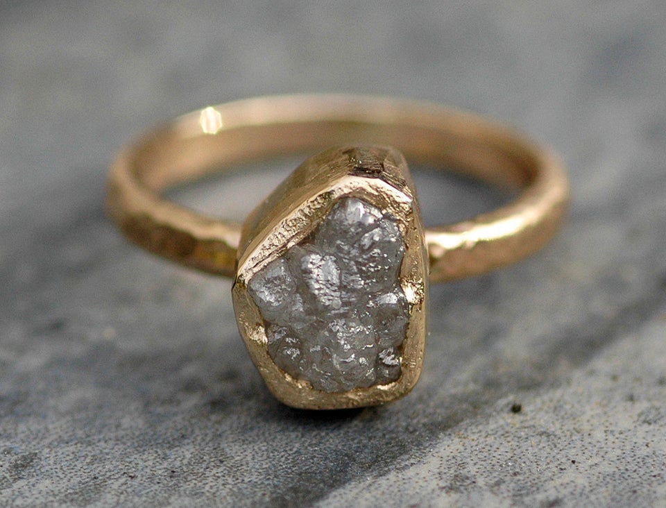 17 Raw Stone Engagement Rings That Will Eal To The Offbeat Bride Specimental Etsy