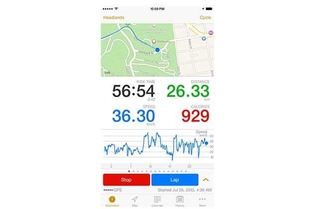 app to track cycle route