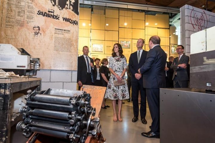 The duke and duchess of Cambridge visiting the European Solidarity Center in Gdansk