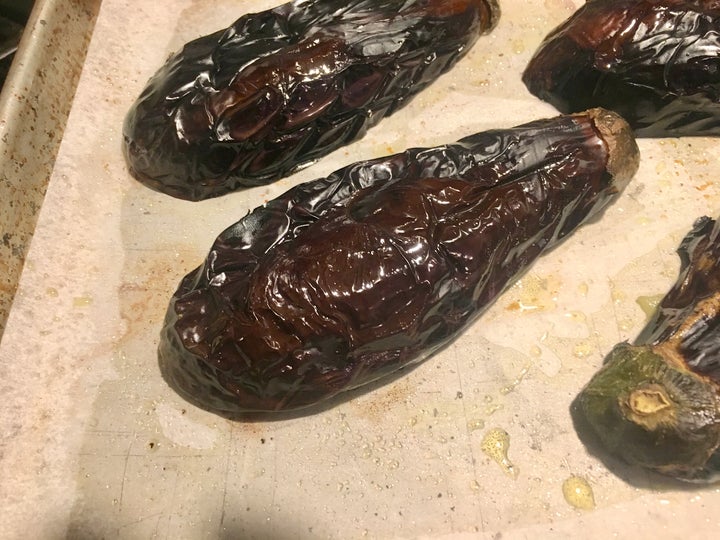 <p>Finish the eggplants in the oven unless you’re cooking them on an outdoor grill</p>