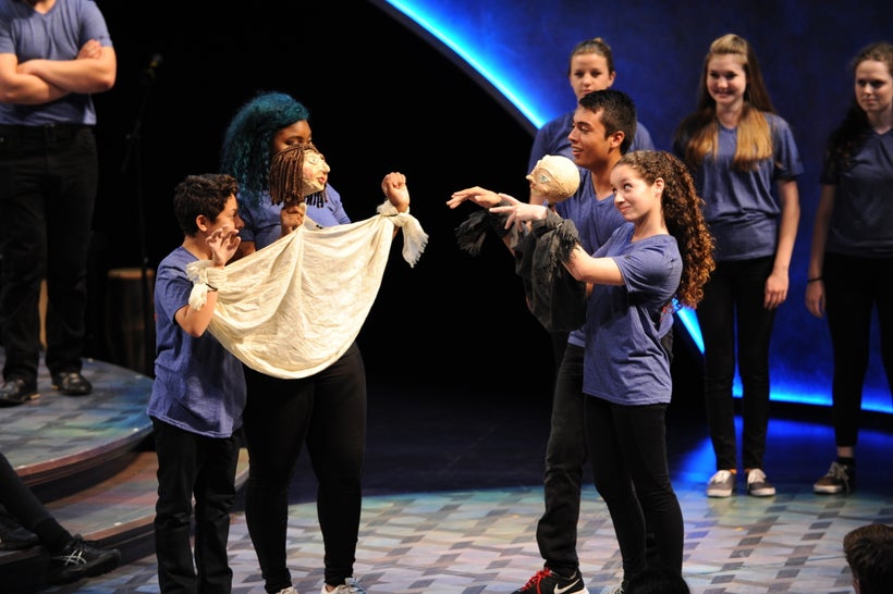 Students perform in the 2016 Pam Farr Summer Shakespeare Studio culminating performance on August 15, 2016, following an inte