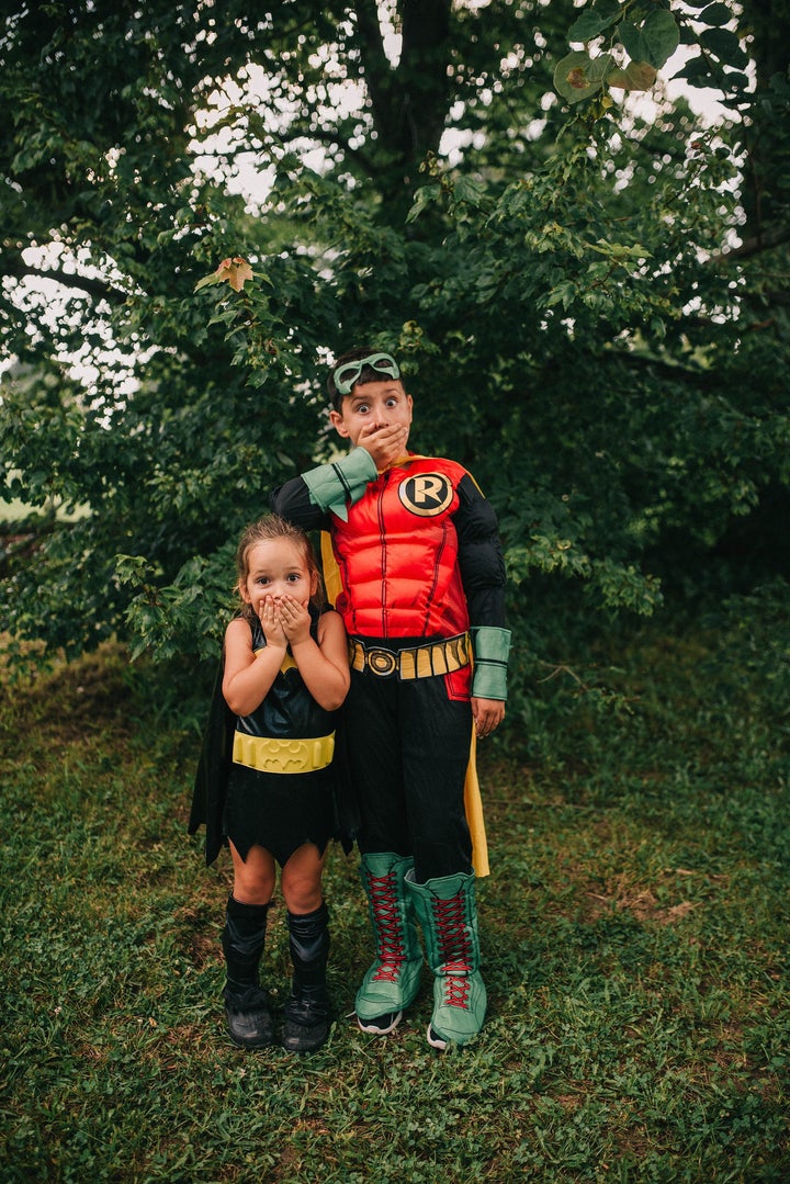 Evie really wants her new brother or sister to be named Batman. 