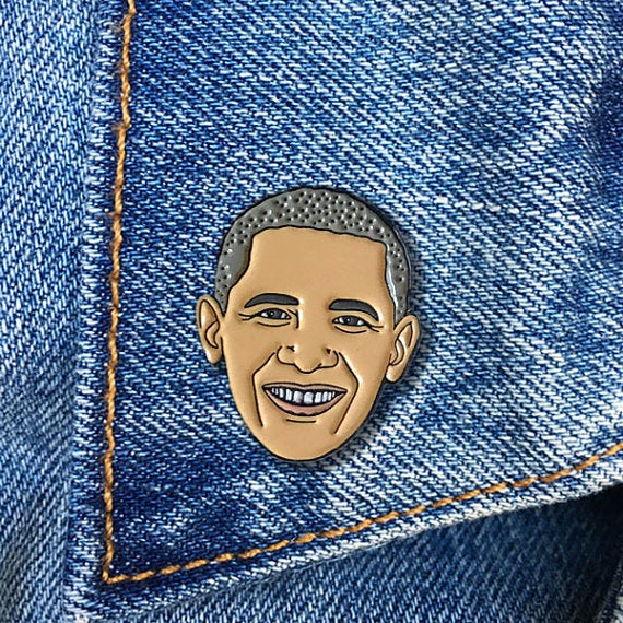 'Barack Obama' Enamel Pin