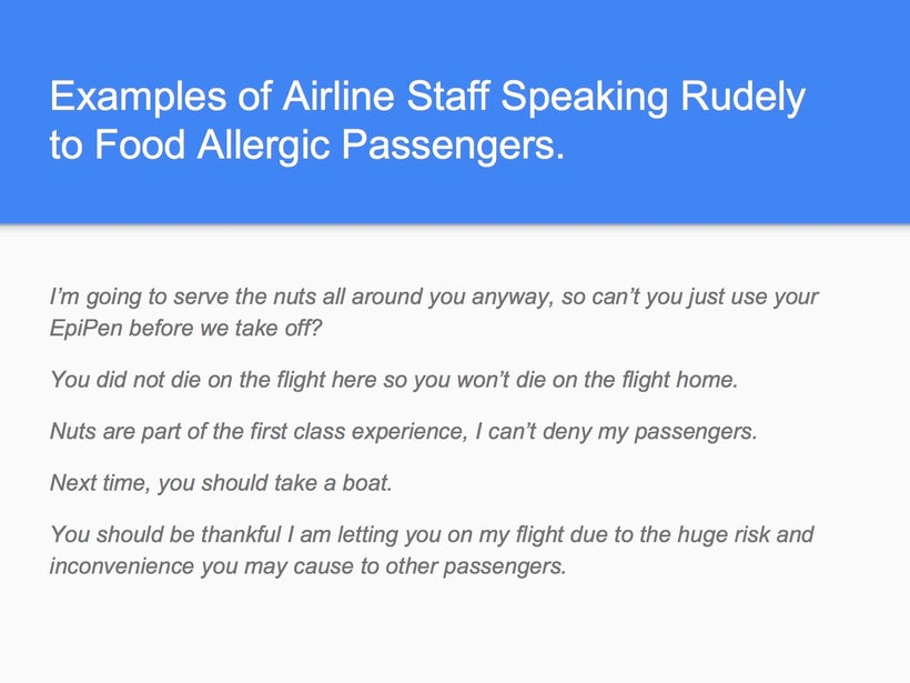 Part of a presentation by Lianne Mandelbaum (No Nut Traveler) in Rome, Italy. International Food Allergy & Anaphylaxis Allian