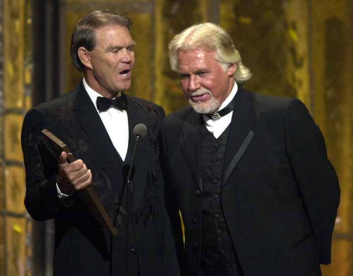 Glen Campbell with fellow country music star, Kenny Rogers