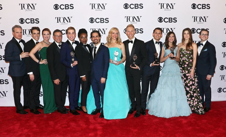 The cast and crew of "Dear Evan Hansen," winner of six Tony Awards, including one for Best Musical.